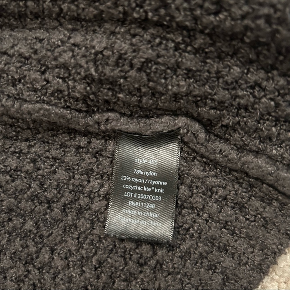 Barefoot Dreams CozyChic Lite Coastal Cardi Flutter Cardigan Carbon dark gray S - Picture 12 of 17